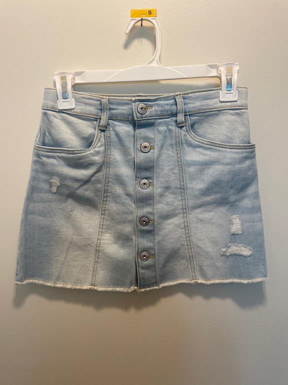 OshKosh B'gosh Light Blue Button-Front Denim Mini Skirt
